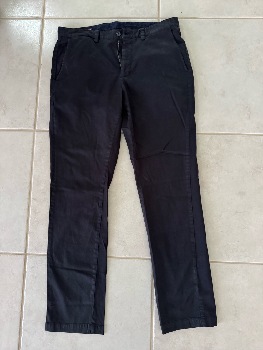 Johnston & Murphy Black Men's Chinos - Straight Fit